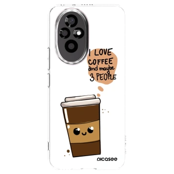 Picasee διαφανής θήκη σιλικόνης Honor 200 Pro 5G - Cute coffee