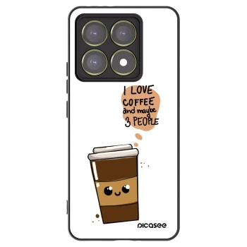 Picasee Μαύρη θήκη σιλικόνης για Xiaomi 14T - Cute coffee