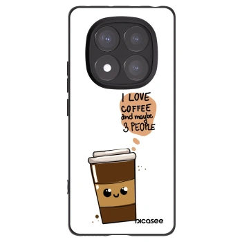 Picasee Μαύρη θήκη σιλικόνης για Xiaomi Redmi Note 14 Pro+ 5G - Cute coffee