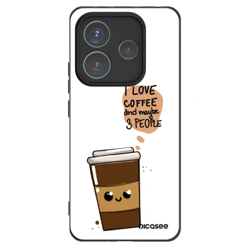 Picasee Μαύρη θήκη σιλικόνης για Xiaomi Redmi Note 14 5G - Cute coffee