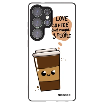 Picasee Μαύρη θήκη σιλικόνης για Samsung Galaxy S25 Ultra 5G - Cute coffee