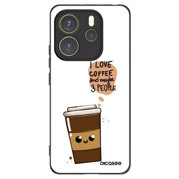 Picasee Μαύρη θήκη σιλικόνης για Xiaomi Redmi Note 14 4G - Cute coffee