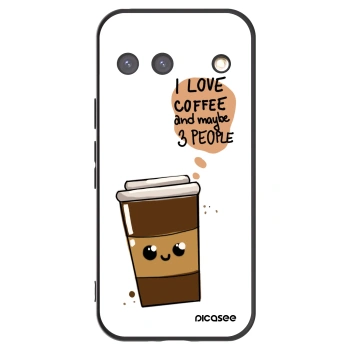 Picasee Μαύρη θήκη σιλικόνης για Google Pixel 9 - Cute coffee