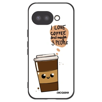 Picasee Μαύρη θήκη σιλικόνης για Google Pixel 9a - Cute coffee