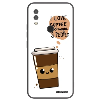 Picasee Μαύρη θήκη σιλικόνης για Xiaomi Redmi 7 - Cute coffee