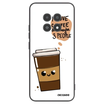 Picasee Μαύρη θήκη σιλικόνης για Realme 12X - Cute coffee