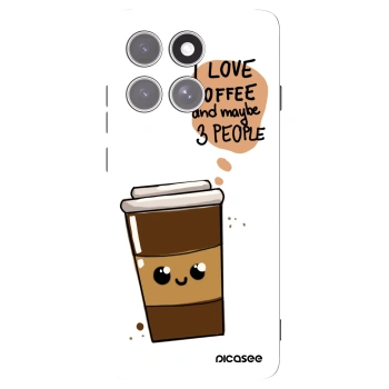 Picasee Μαύρη θήκη σιλικόνης για Motorola Edge 60 Pro - Cute coffee