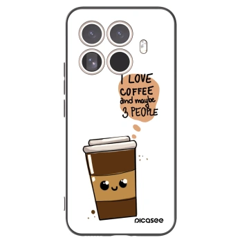 Picasee Μαύρη θήκη σιλικόνης για Xiaomi 15T Pro - Cute coffee