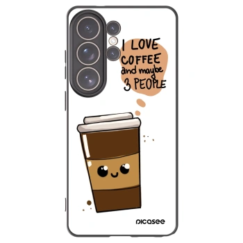 Picasee Μαύρη θήκη σιλικόνης για Samsung Galaxy S26 Ultra - Cute coffee