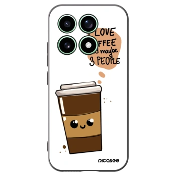 Picasee Μαύρη θήκη σιλικόνης για Xiaomi 17 - Cute coffee
