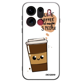 Picasee Μαύρη θήκη σιλικόνης για OPPO Find X9 Pro - Cute coffee