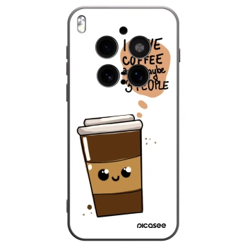 Picasee Μαύρη θήκη σιλικόνης για Vivo X300 Pro - Cute coffee