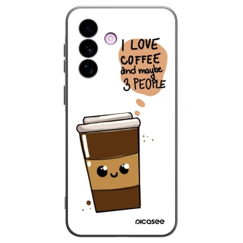 Picasee Μαύρη θήκη σιλικόνης για Samsung Galaxy A57 5G - Cute coffee