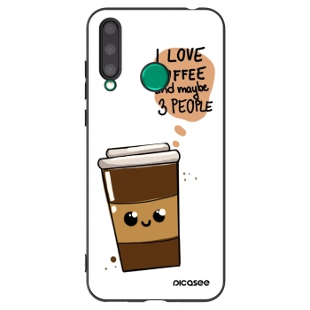 Picasee Μαύρη θήκη σιλικόνης για Honor 20 Lite - Cute coffee