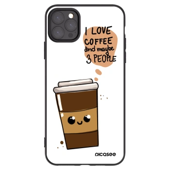 Picasee Μαύρη θήκη σιλικόνης για Apple iPhone 11 Pro Max - Cute coffee