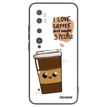 Picasee Μαύρη θήκη σιλικόνης για Xiaomi Mi Note 10 (Pro) - Cute coffee