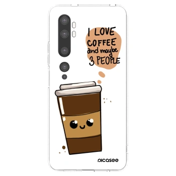 Picasee διαφανής θήκη σιλικόνης Xiaomi Mi Note 10 (Pro) - Cute coffee