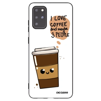 Picasee Μαύρη θήκη σιλικόνης για Samsung Galaxy S20+ G985F - Cute coffee