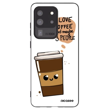 Picasee Μαύρη θήκη σιλικόνης για Samsung Galaxy S20 Ultra 5G G988F - Cute coffee