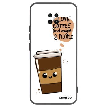 Picasee Μαύρη θήκη σιλικόνης για Xiaomi Redmi Note 9S - Cute coffee