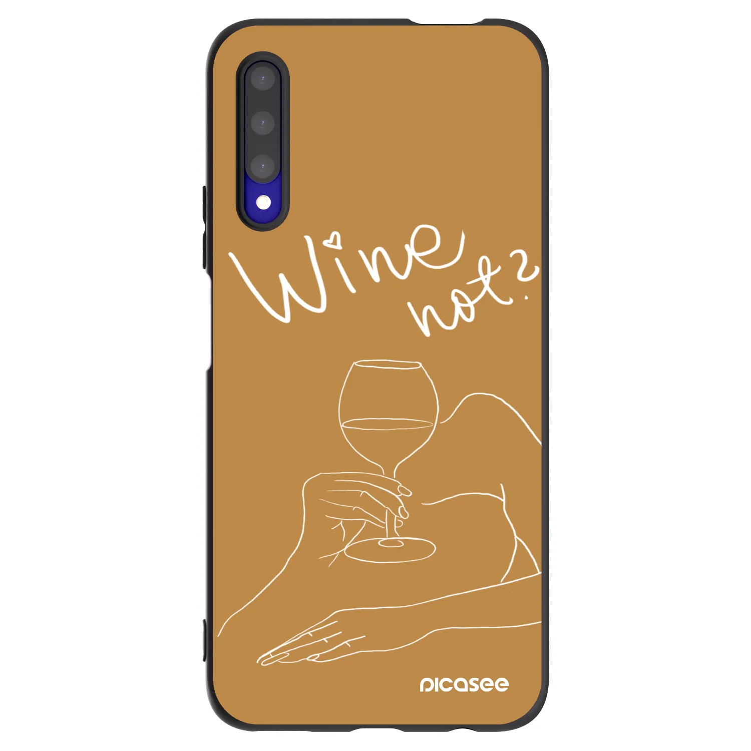 Picasee Μαύρη θήκη σιλικόνης για Honor 9X Pro - Wine not