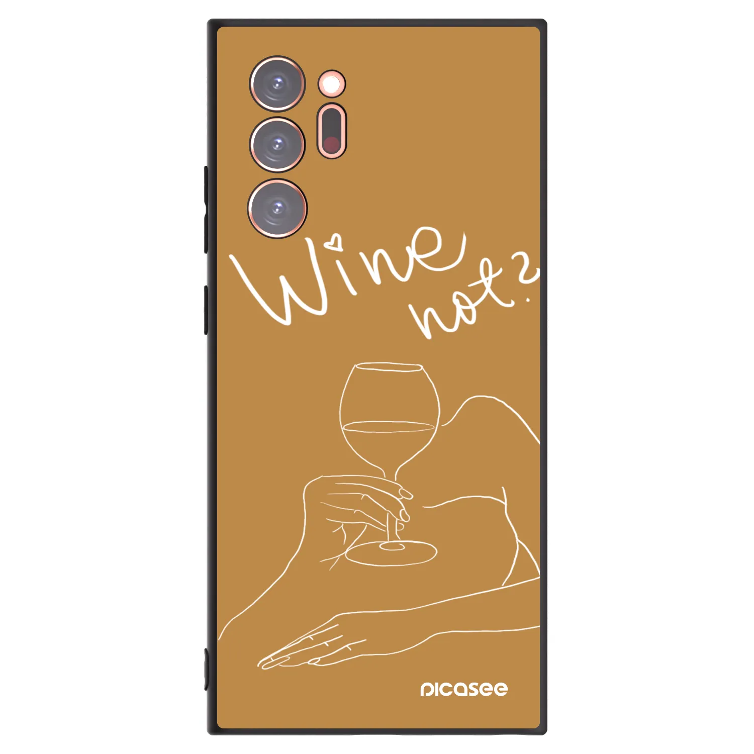 Picasee Μαύρη θήκη σιλικόνης για Samsung Galaxy Note 20 Ultra - Wine not