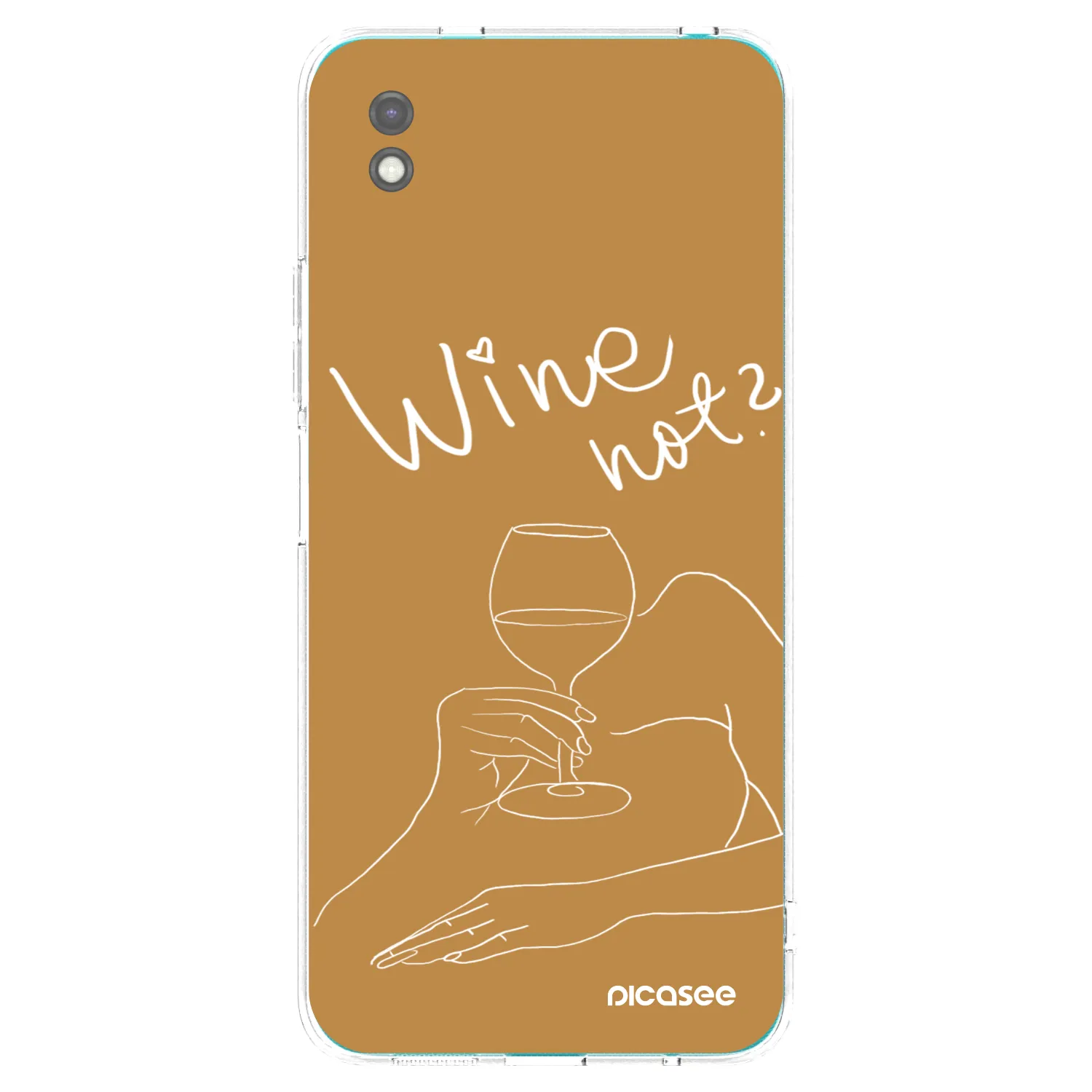 Picasee Μαύρη θήκη σιλικόνης για Xiaomi Redmi 9A - Wine not