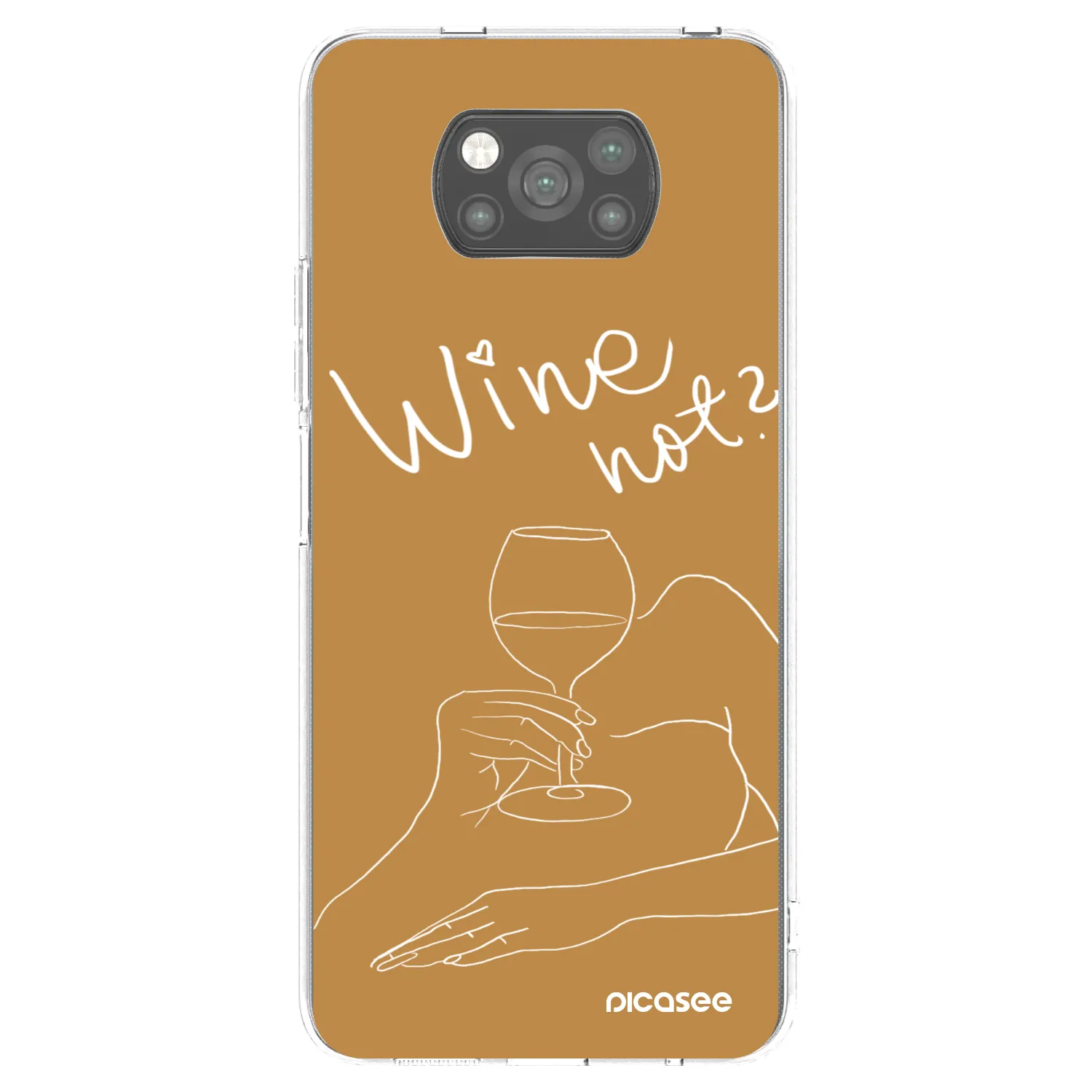 Picasee Μαύρη θήκη σιλικόνης για Xiaomi Poco X3 - Wine not