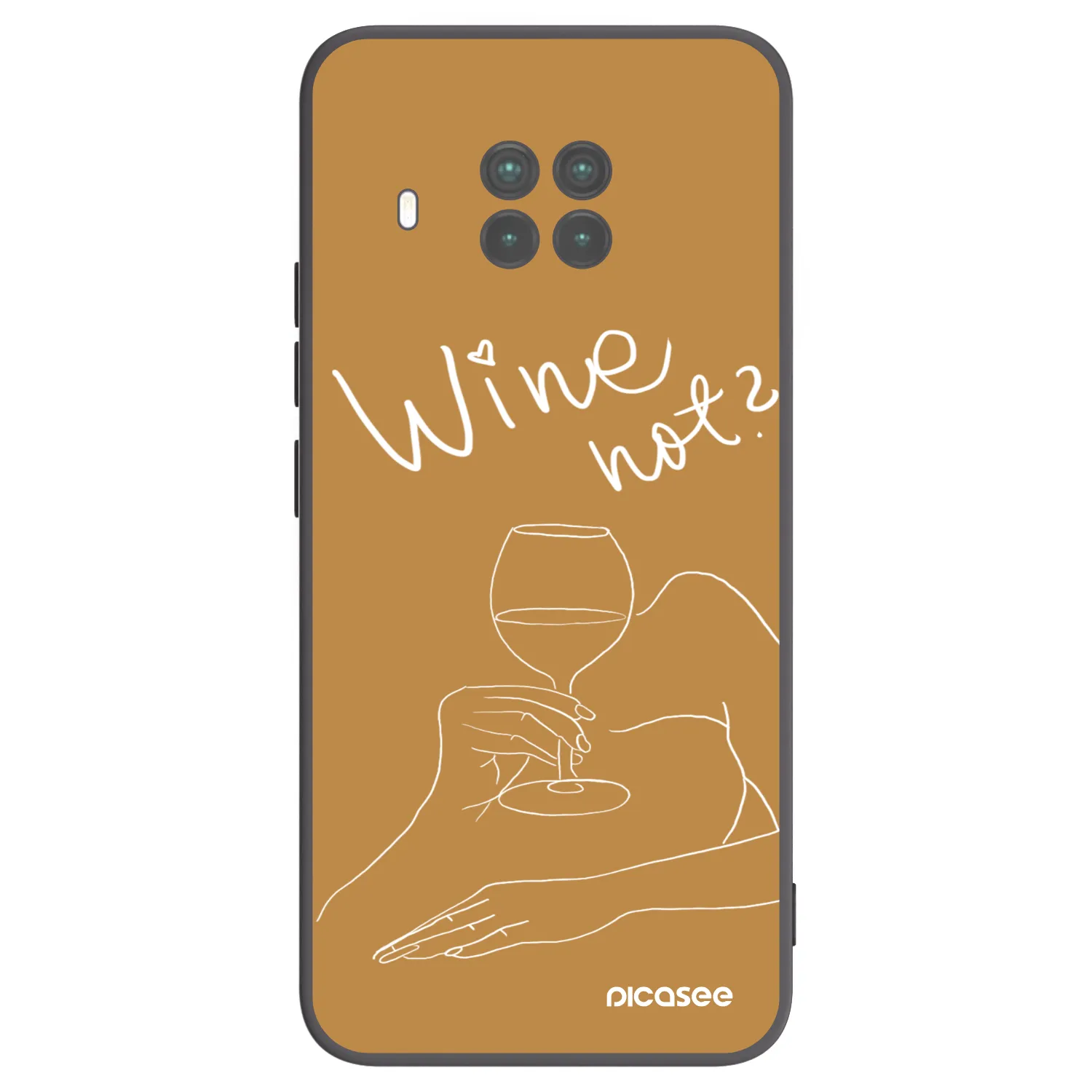 Picasee Μαύρη θήκη σιλικόνης για Xiaomi Mi 10T Lite - Wine not