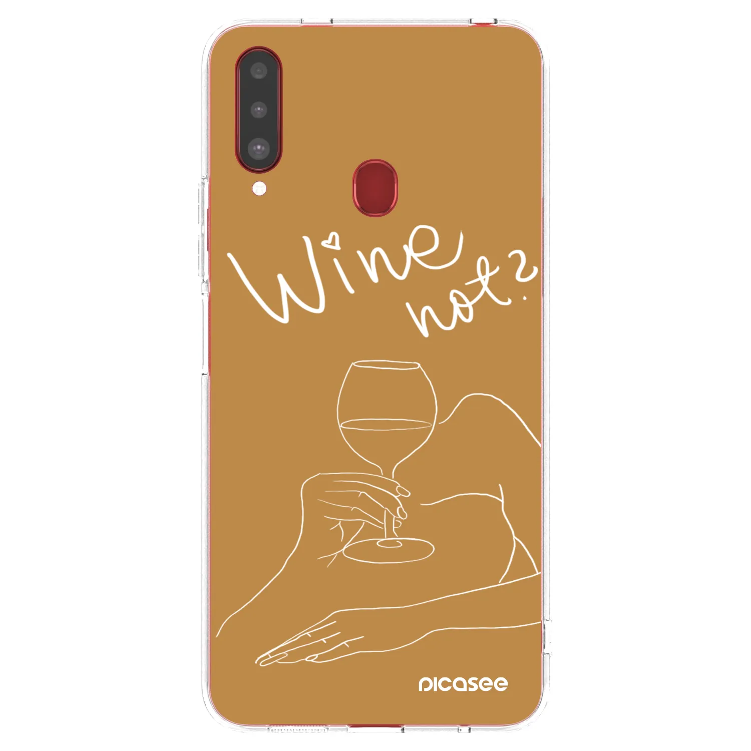 Picasee διαφανής θήκη σιλικόνης Samsung Galaxy A20s - Wine not