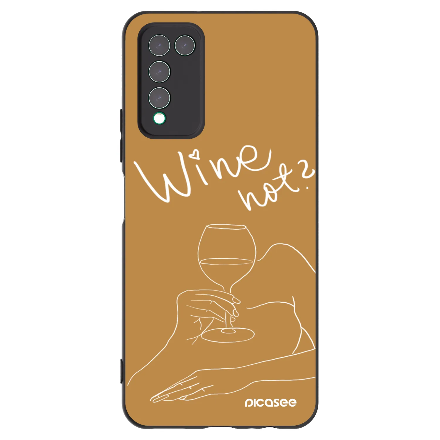 Picasee Μαύρη θήκη σιλικόνης για Honor 10X Lite - Wine not
