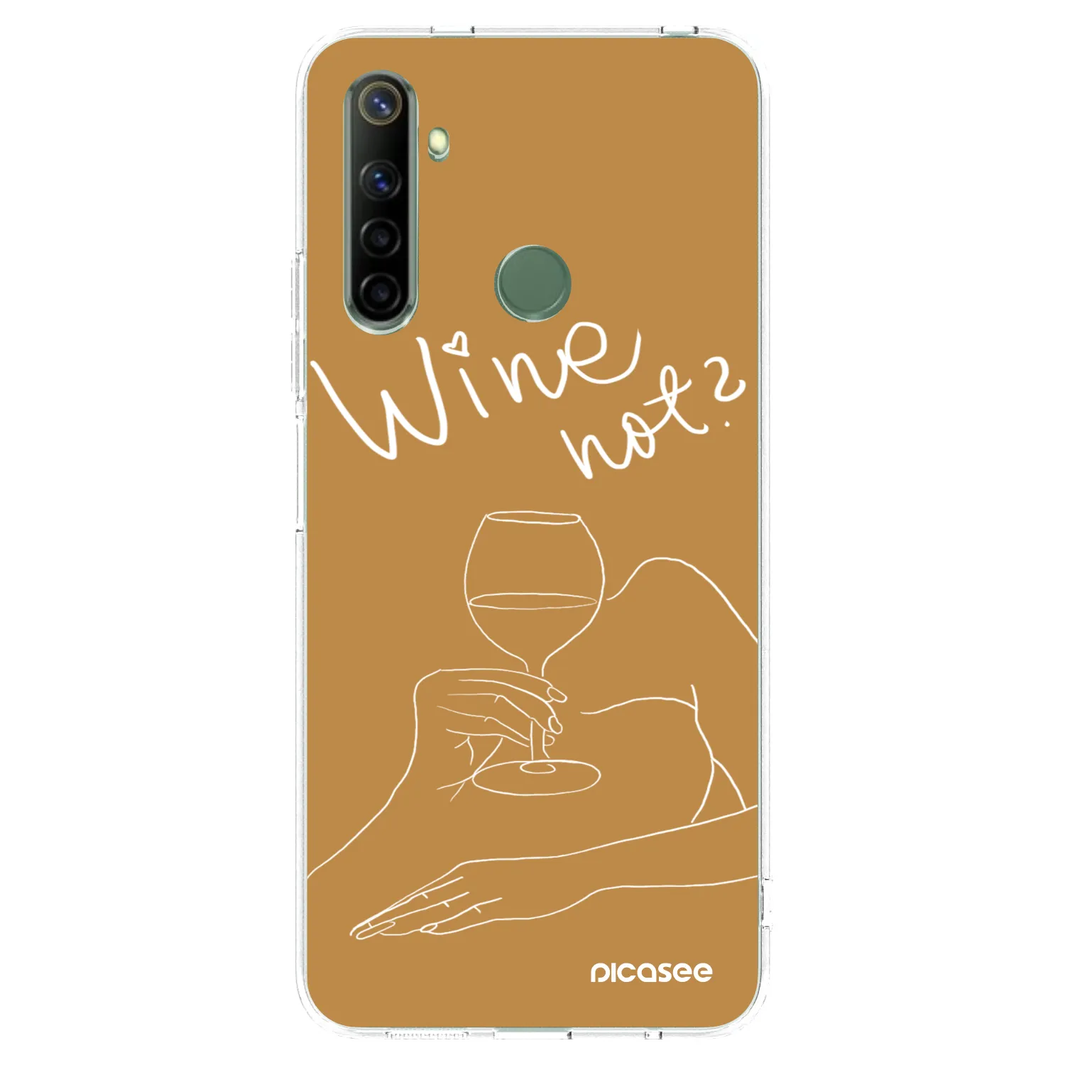 Picasee διαφανής θήκη σιλικόνης Realme 6i - Wine not