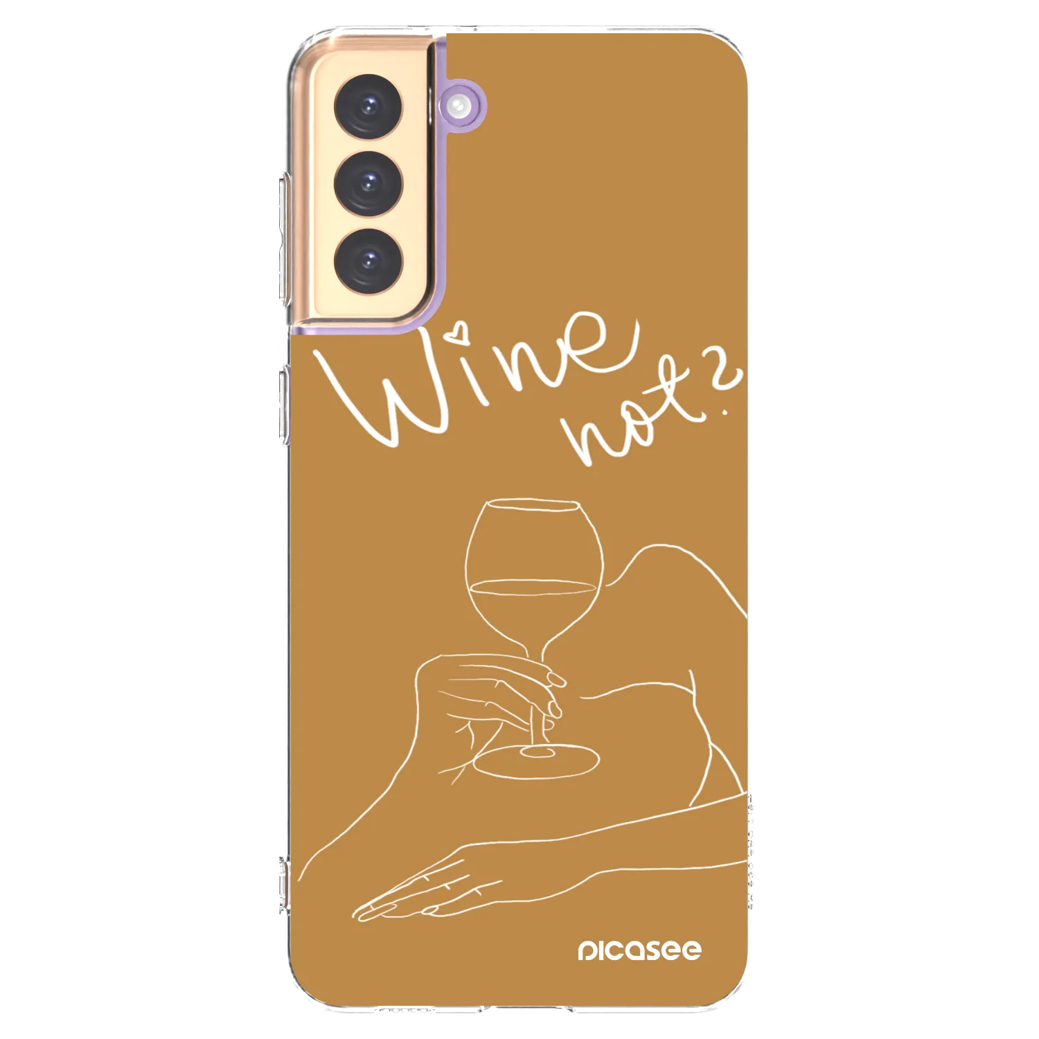 Picasee διαφανής θήκη σιλικόνης Samsung Galaxy S21+ 5G G996F - Wine not