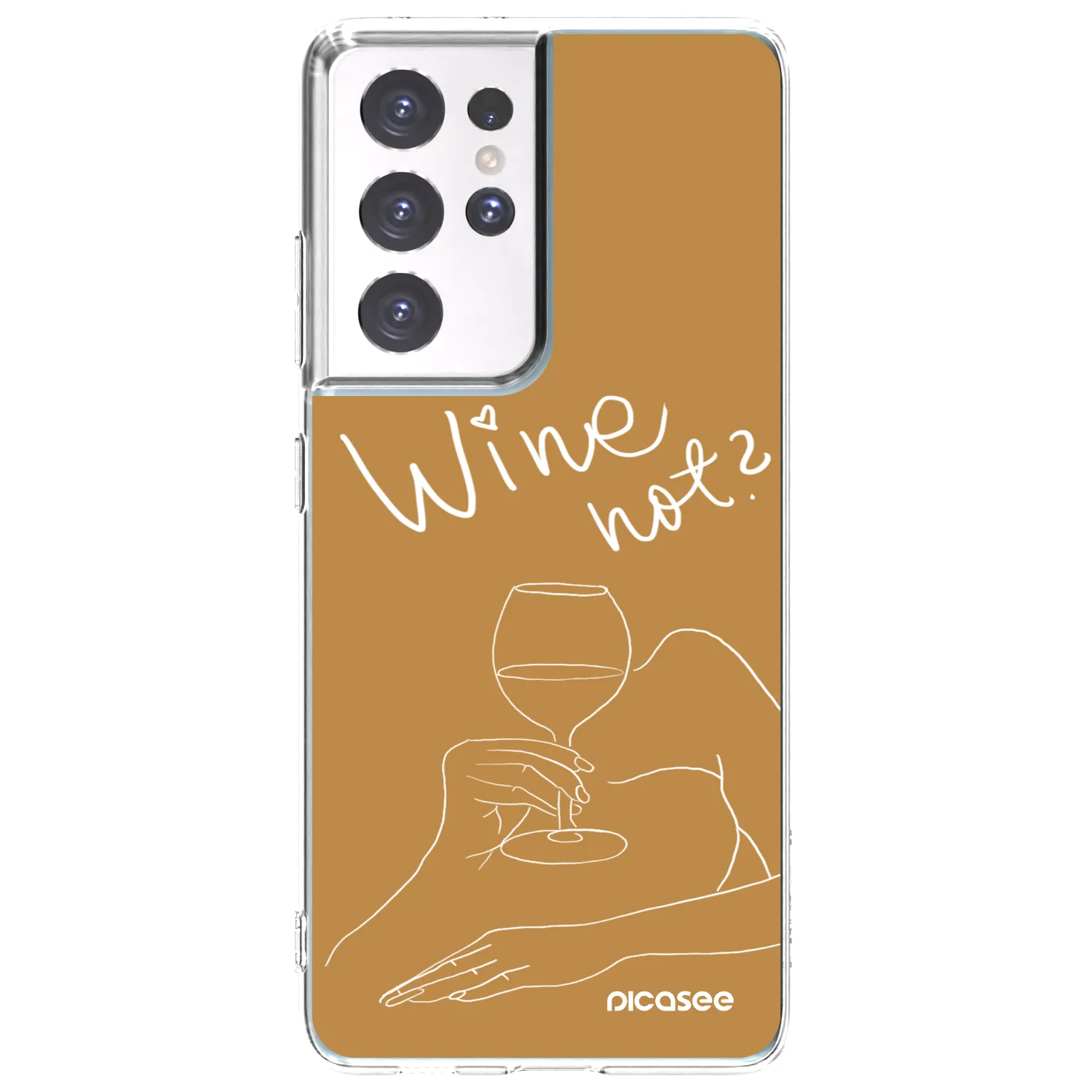 Picasee διαφανής θήκη σιλικόνης Samsung Galaxy S21 Ultra 5G G998B - Wine not
