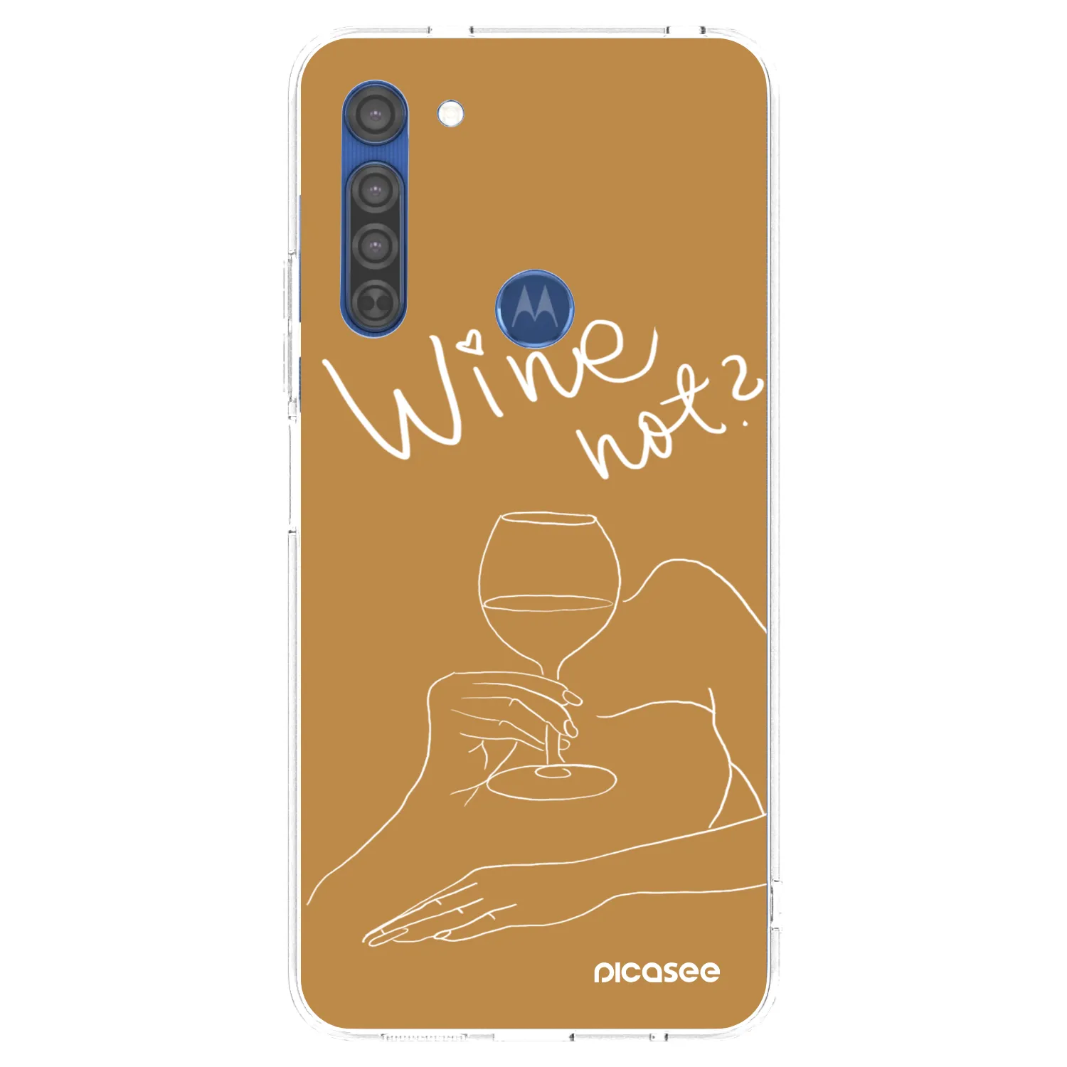 Picasee διαφανής θήκη σιλικόνης Motorola Moto G8 - Wine not
