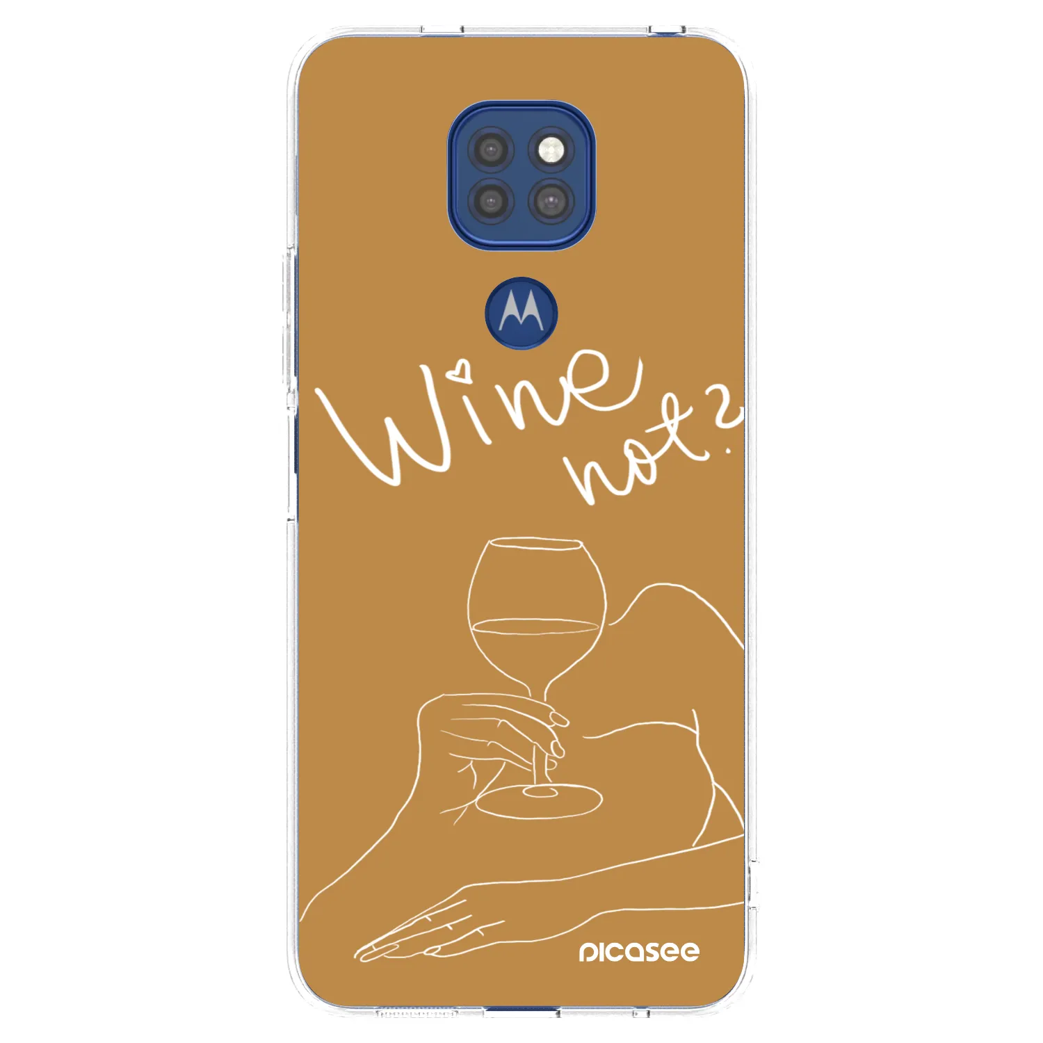 Picasee διαφανής θήκη σιλικόνης Motorola Moto G9 Play - Wine not