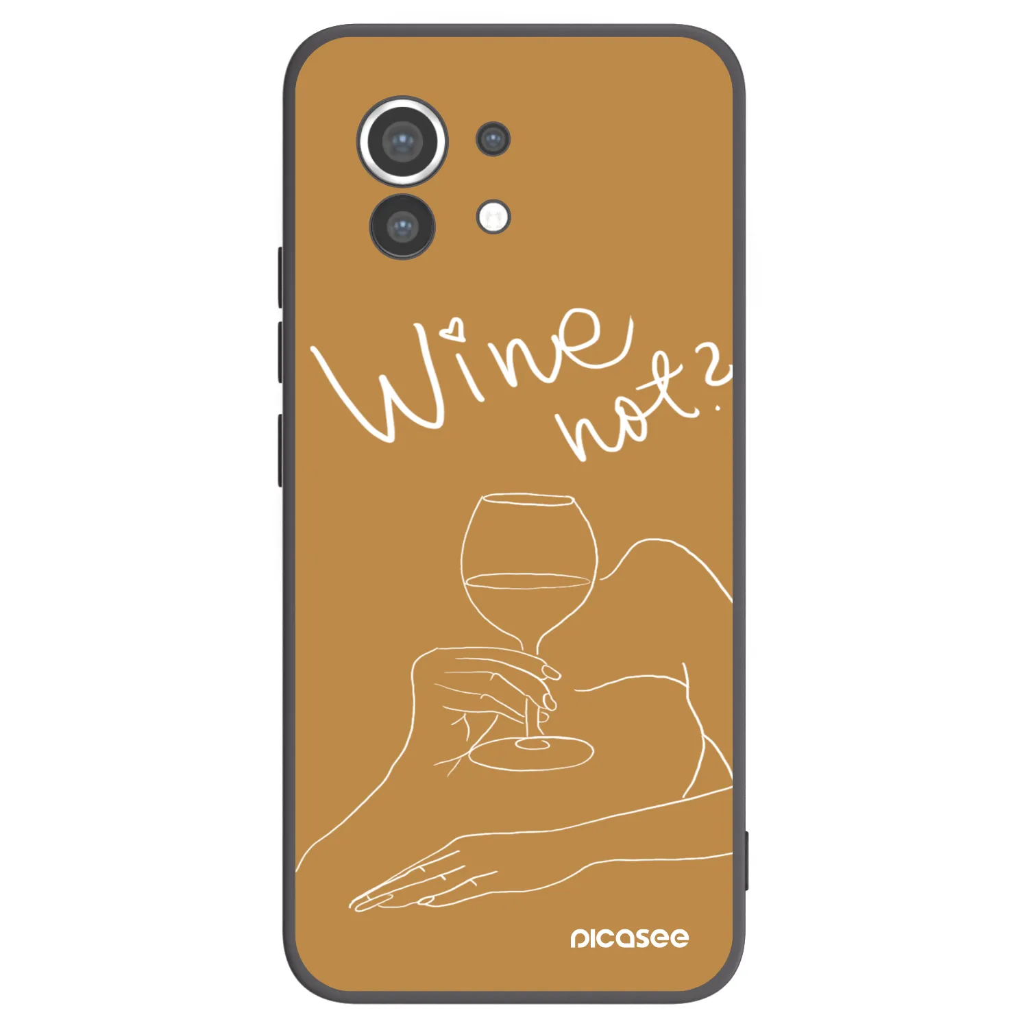Picasee Μαύρη θήκη σιλικόνης για Xiaomi Mi 11 - Wine not