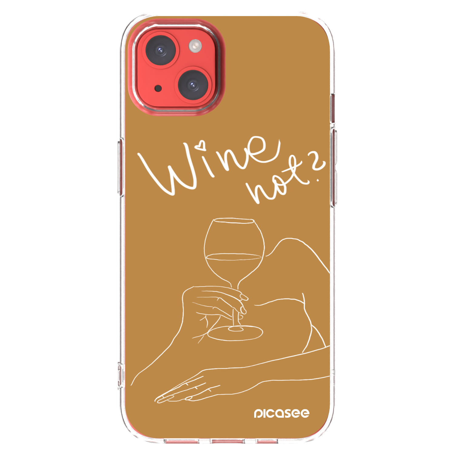 Picasee διαφανής θήκη σιλικόνης Apple iPhone 13 - Wine not