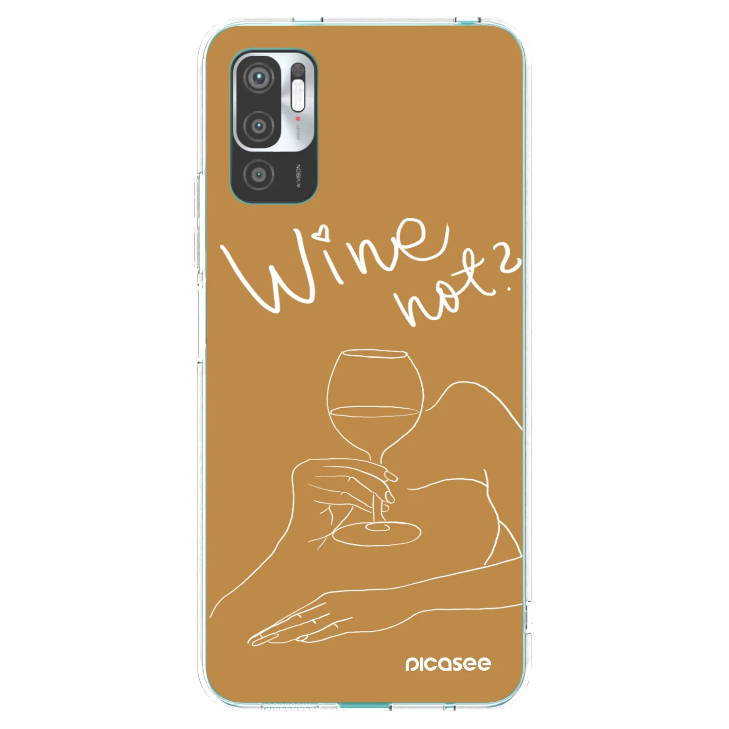 Picasee διαφανής θήκη σιλικόνης Xiaomi Redmi Note 10 5G - Wine not