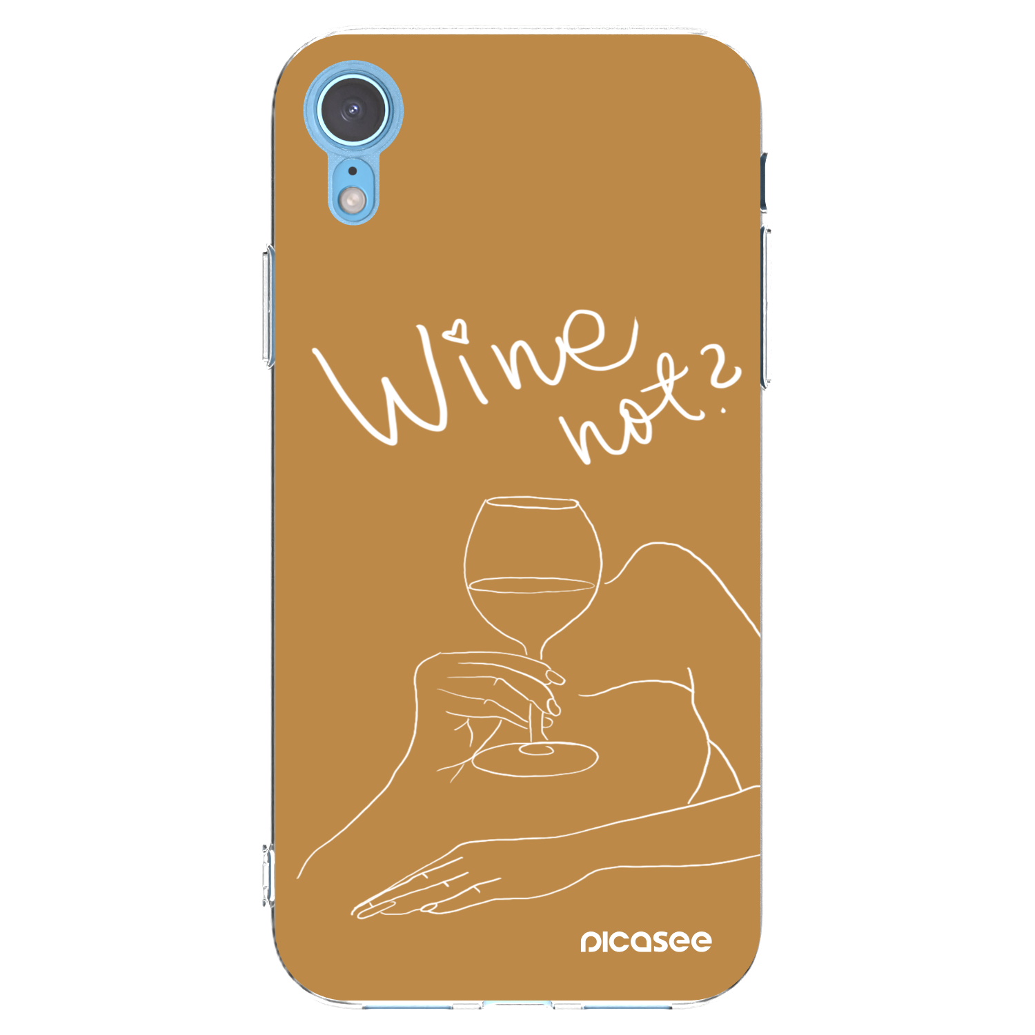 Picasee διαφανής θήκη σιλικόνης Apple iPhone XR - Wine not