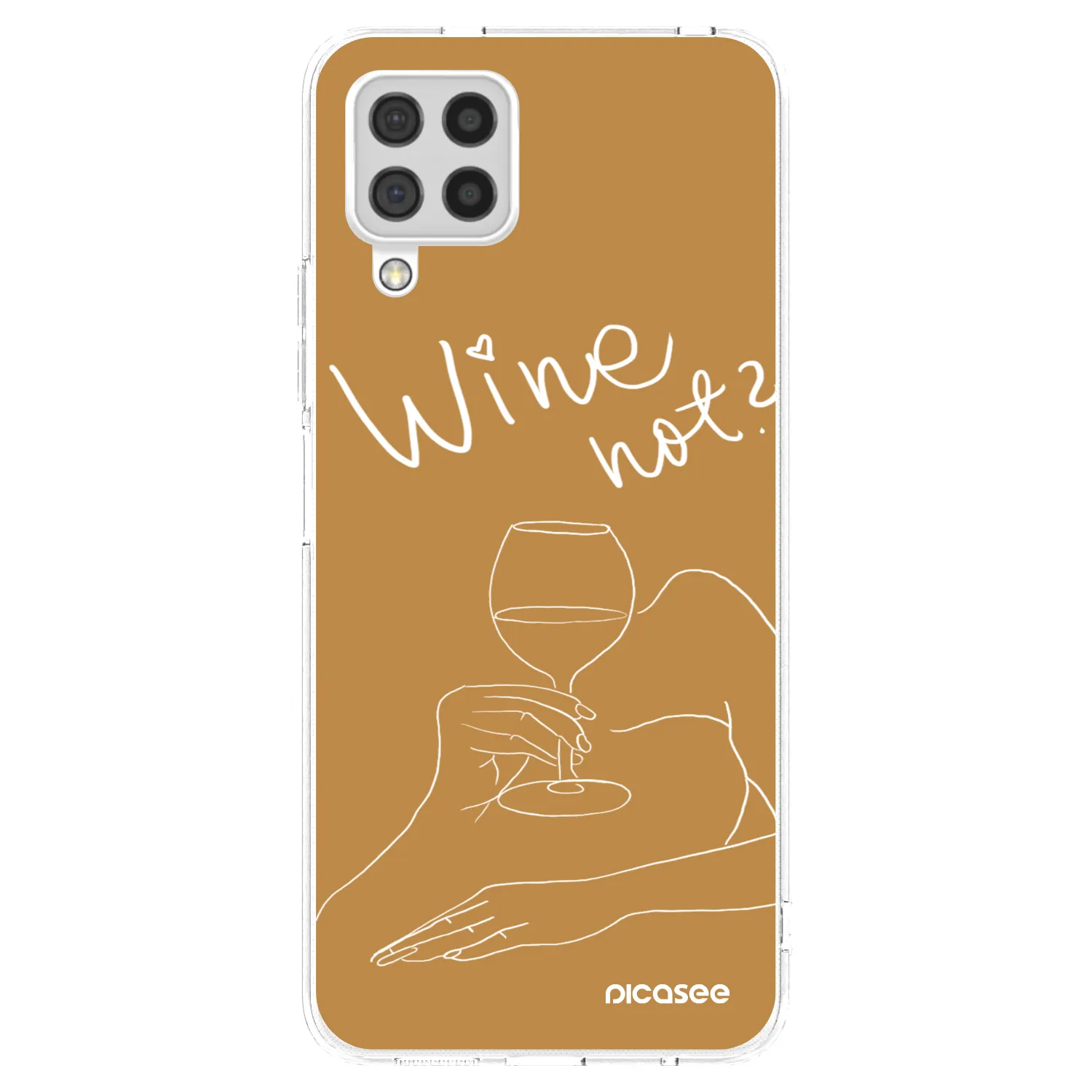 Picasee διαφανής θήκη σιλικόνης Samsung Galaxy A22 A225F 4G - Wine not