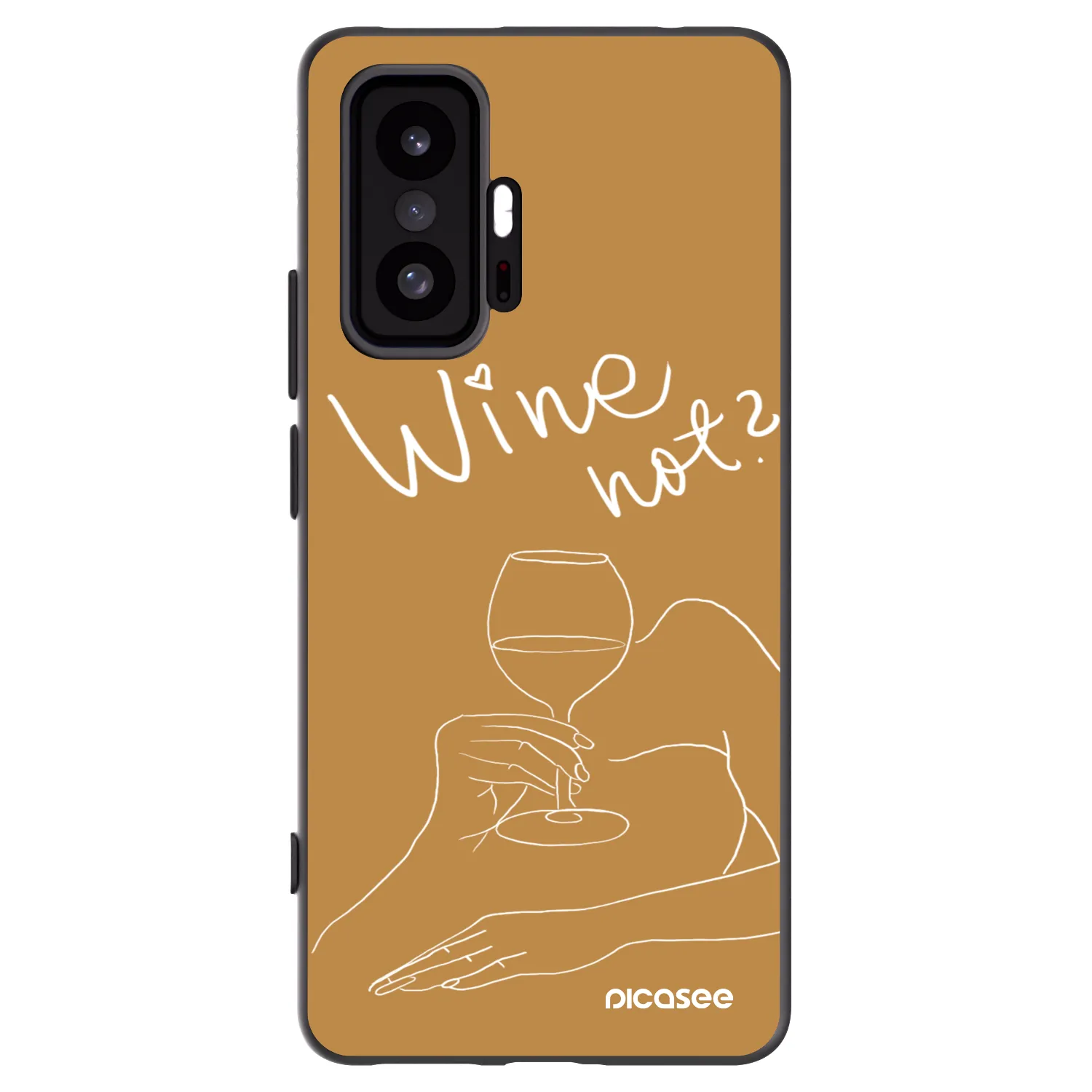 Picasee Μαύρη θήκη σιλικόνης για Xiaomi 11T - Wine not