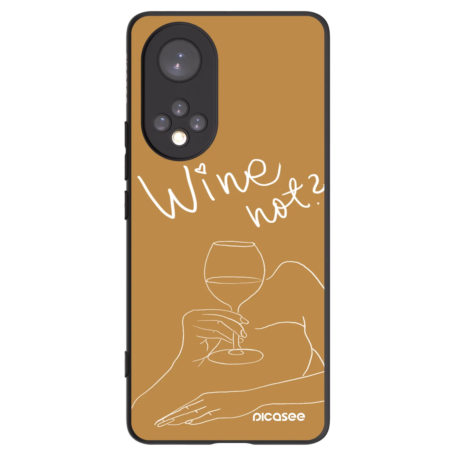 Picasee Μαύρη θήκη σιλικόνης για Huawei Nova 9 - Wine not