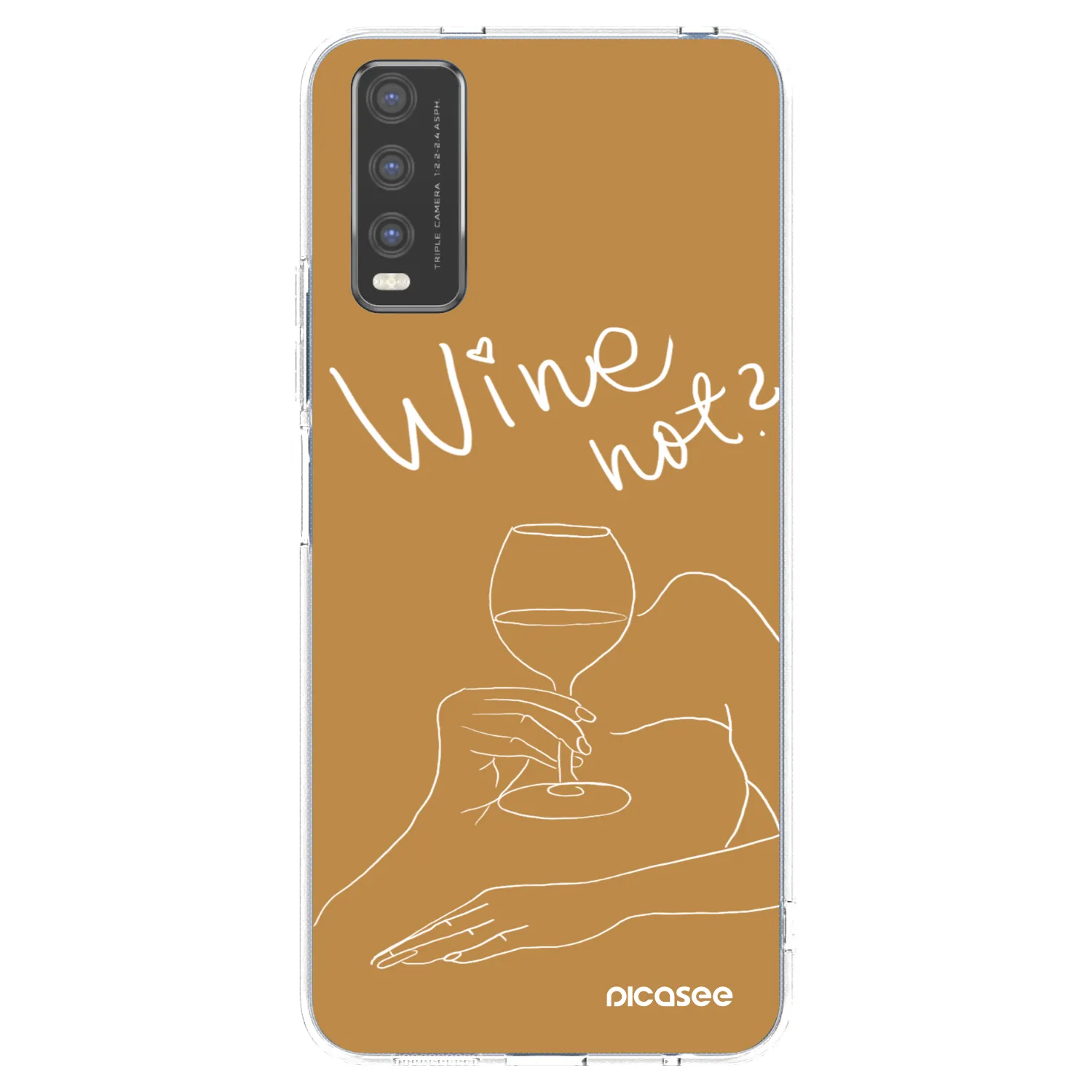 Picasee διαφανής θήκη σιλικόνης Vivo Y20s - Wine not
