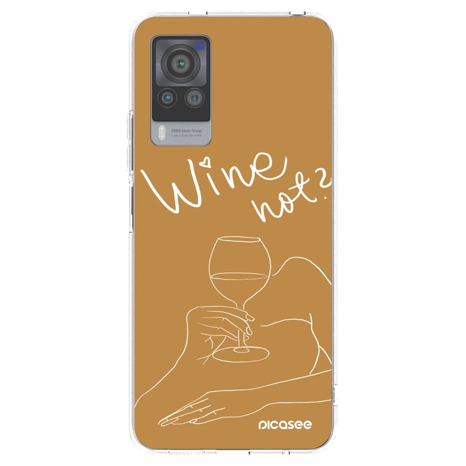 Picasee διαφανής θήκη σιλικόνης Vivo X60 Pro 5G - Wine not