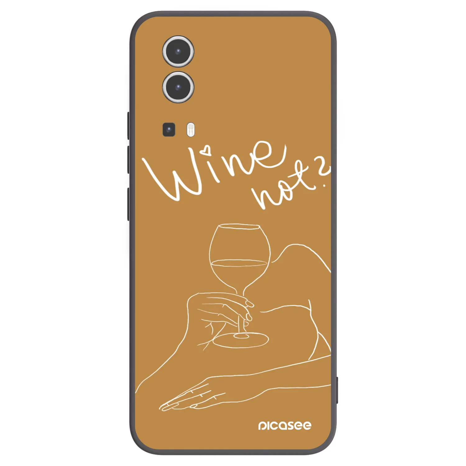 Picasee Μαύρη θήκη σιλικόνης για Vivo Y72 5G - Wine not