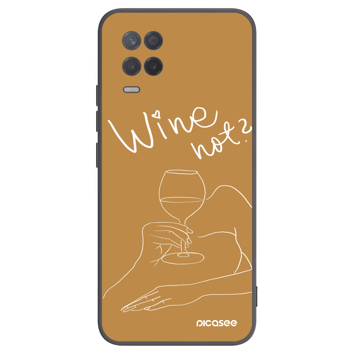 Picasee Μαύρη θήκη σιλικόνης για Realme 8 5G - Wine not