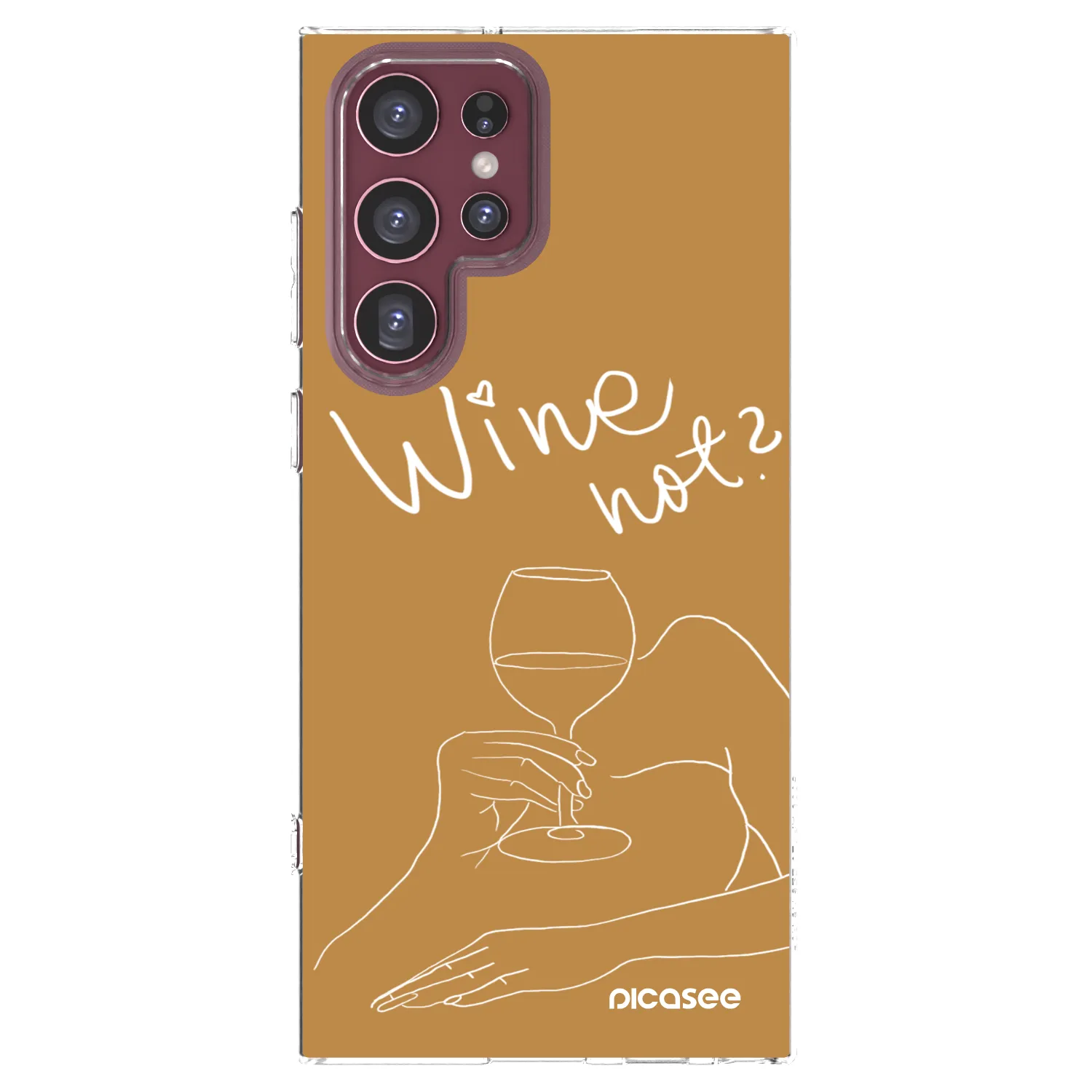 Picasee διαφανής θήκη σιλικόνης Samsung Galaxy S22 Ultra 5G - Wine not