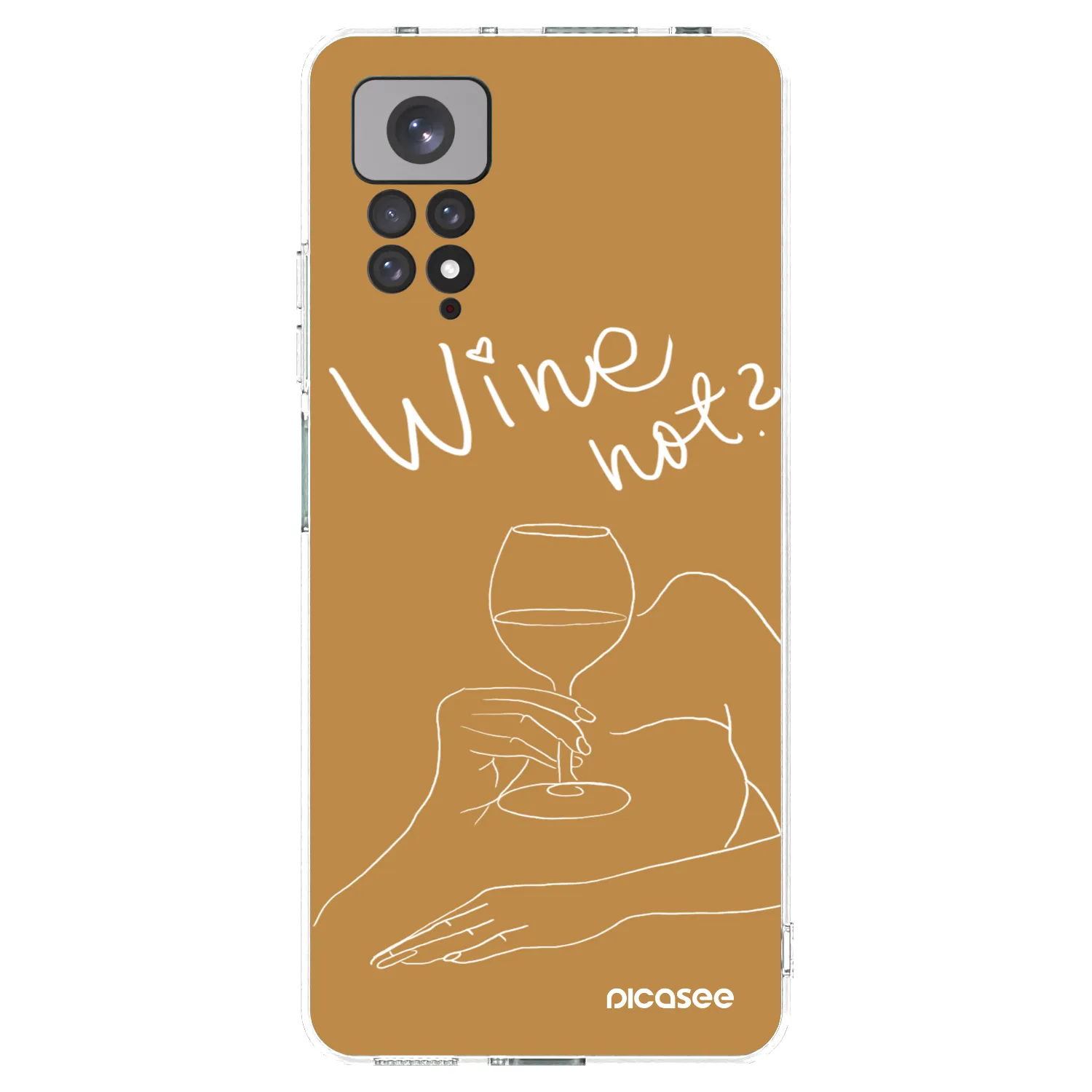 Picasee διαφανής θήκη σιλικόνης Xiaomi Redmi Note 11 - Wine not