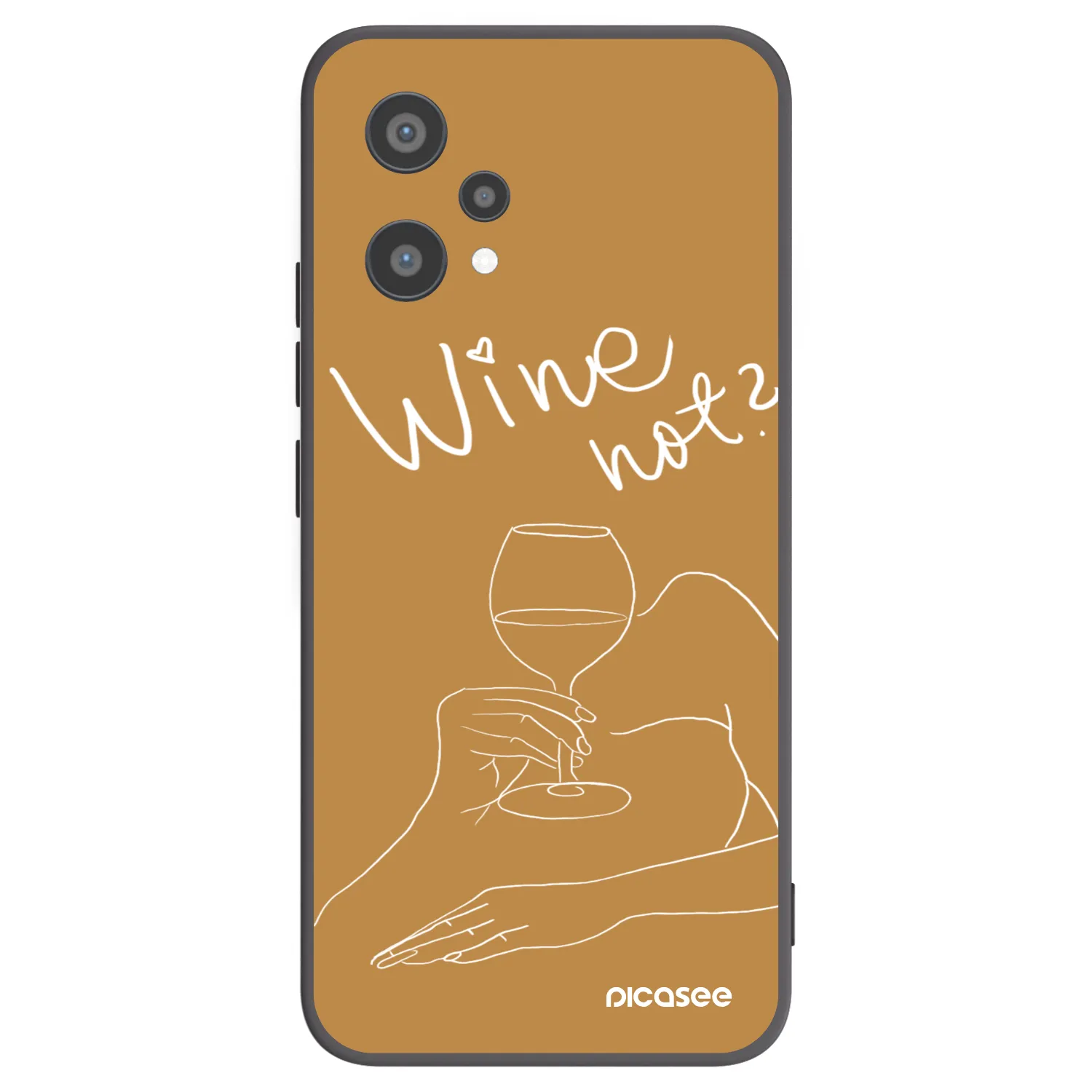 Picasee Μαύρη θήκη σιλικόνης για Realme 9 Pro 5G - Wine not
